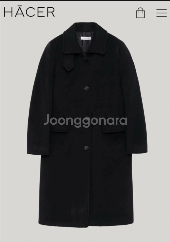 (새상품)아쎄르 울 싱글 코트--6