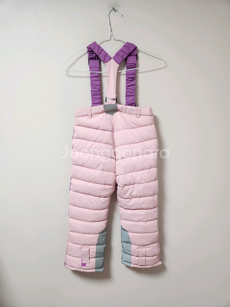 130사이즈 웰튼 인디핑크 보라멜빵 스키복 하의 바지--1