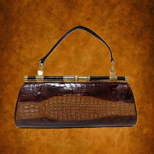 빈티지 악어가죽 핸드백