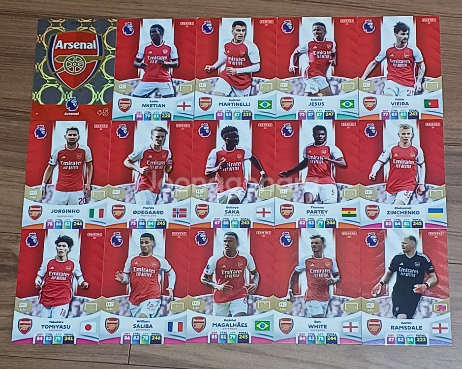 (23/24) EPL 파니니 축구카드 153장--4