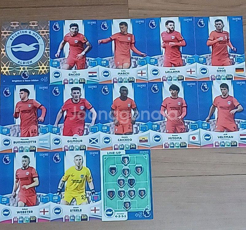 (23/24) EPL 파니니 축구카드 153장--7