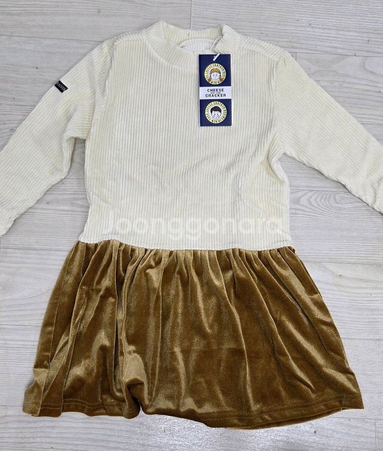 새상품)여아 피치기모원피스120--1