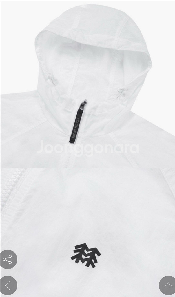 [미사용]코오롱스포츠 남녀공용 바람막이(XL사이즈)--4