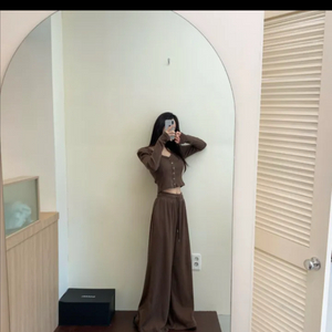 여자 가을 겨울 골지 트레이닝 세트 셋업