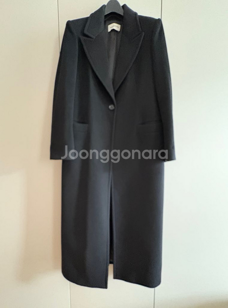 모조에스핀 캐시미어100 블랙 롱코트--0