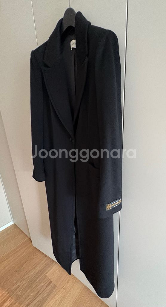 모조에스핀 캐시미어100 블랙 롱코트--2