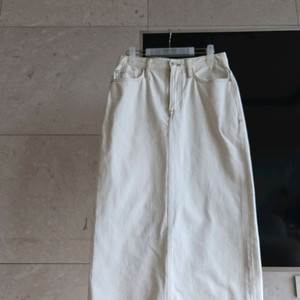 FRAME 화이트 데님 롱스커트