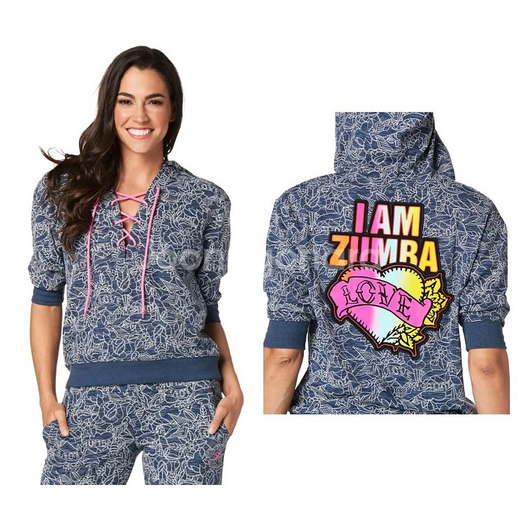 줌바웨어 7부 티셔츠m 새상품--0