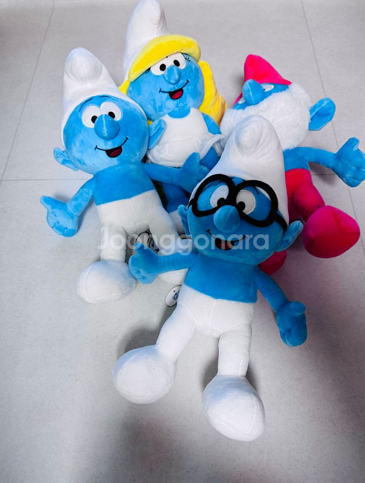 스머프 인형, 중형인형, 스머프 4종 일괄 우선 판매--1