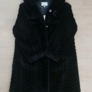 폴앤조 faux밍크롱코트55