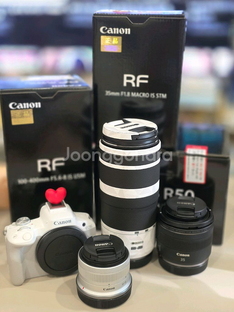 캐논 EOS R50+번들렌즈+렌즈2종--0