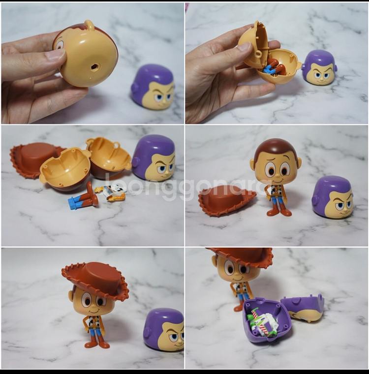 토이스토리 우디 앤 버즈 조립식 대두 피규어 2종세트--2