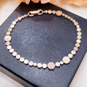 @정리가@ 18k 다이아 스지 써클 체인팔찌