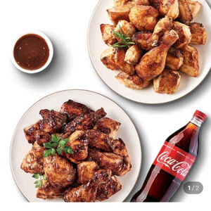굽네치킨 반반 B (갈비천왕 반반 ) +콜라 1.25L