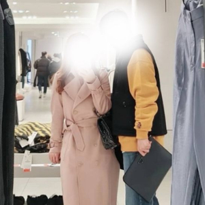 버버리 런던 핑크 캐시미어 100 코트 UK6 착샷포함