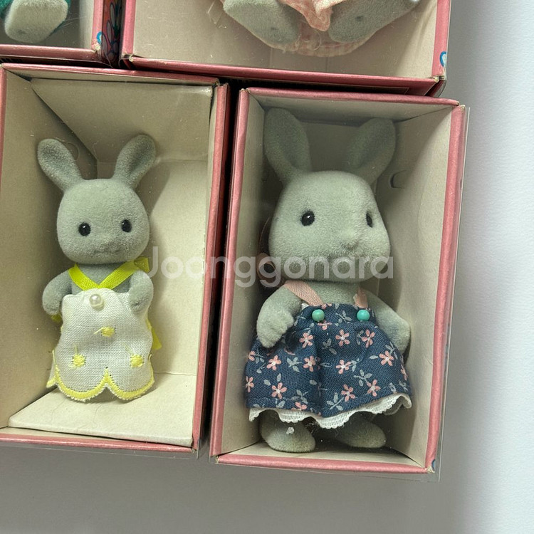 실바니안 올드 핑크박스 회색토끼 가족 일괄--4
