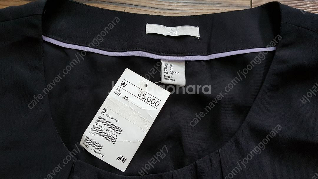 55 66 반팔 롱티 쉬폰티 블랙 마리에끌레르 샤트--4