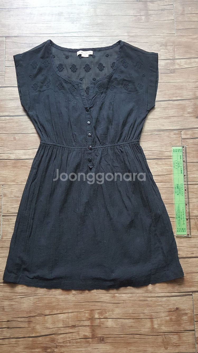 55 66 반팔 롱티 쉬폰티 블랙 마리에끌레르 샤트--6