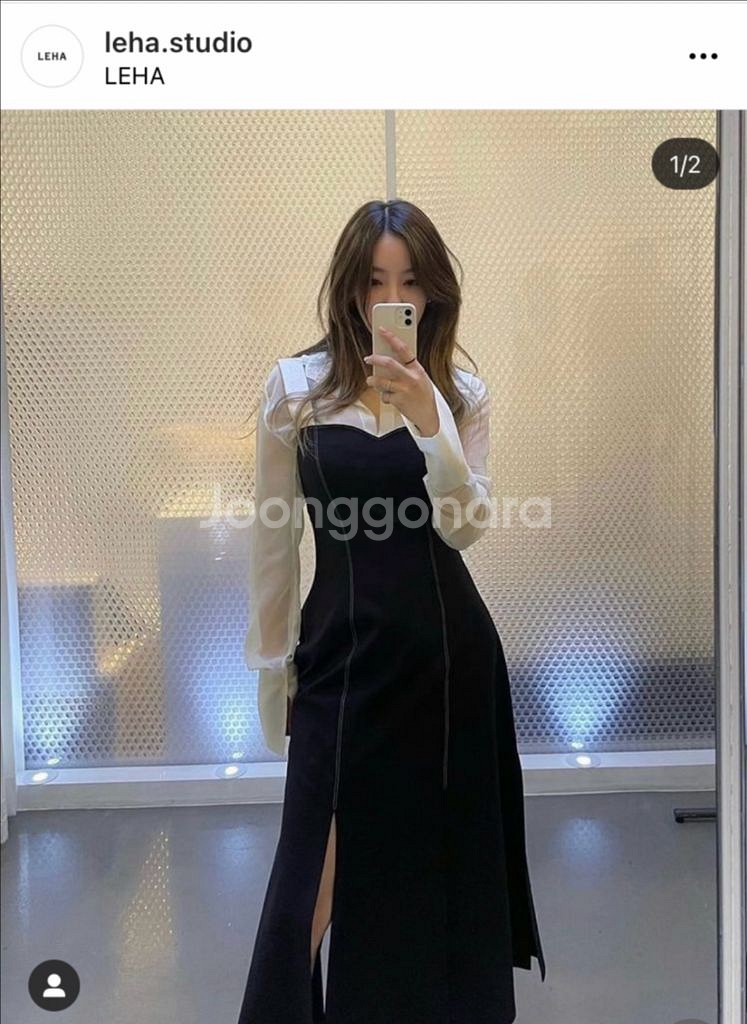 레하 시스루 오간자 블라우스--0