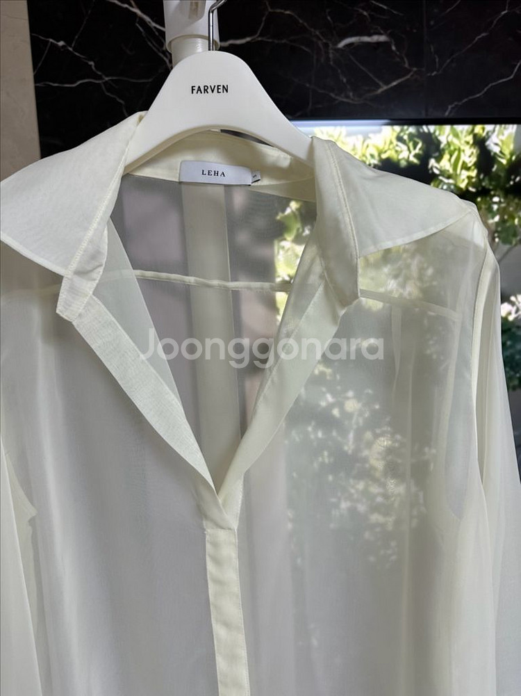 레하 시스루 오간자 블라우스--3