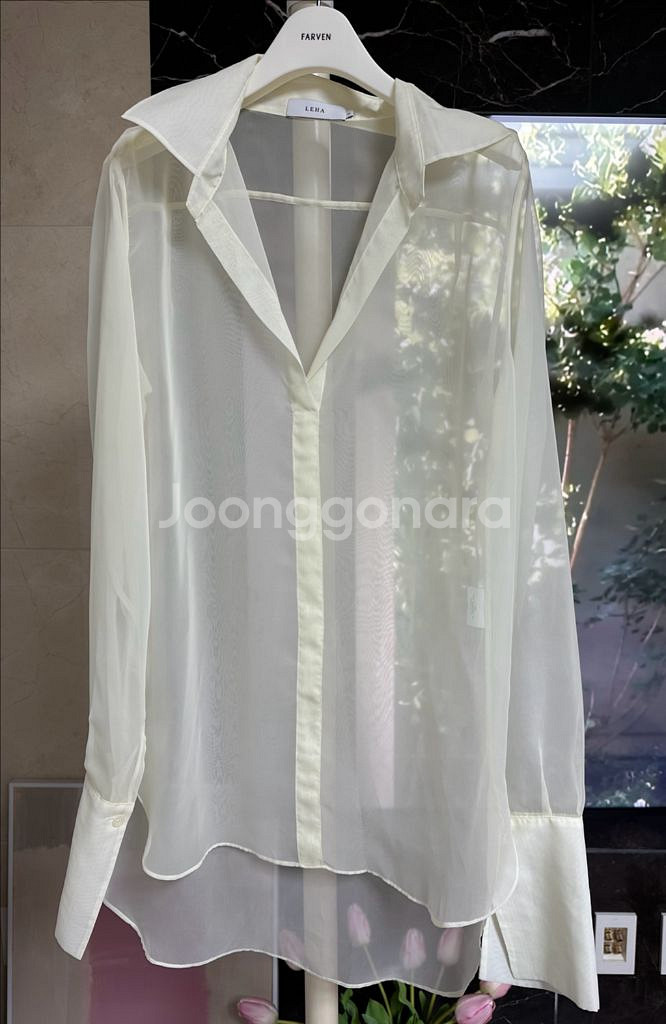 레하 시스루 오간자 블라우스--4