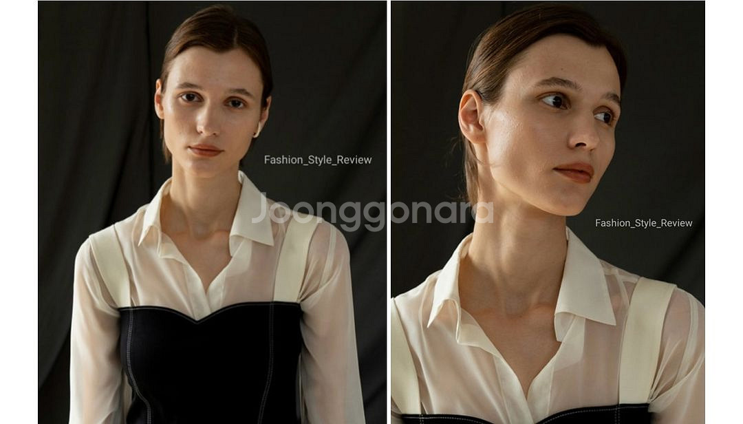 레하 시스루 오간자 블라우스--6