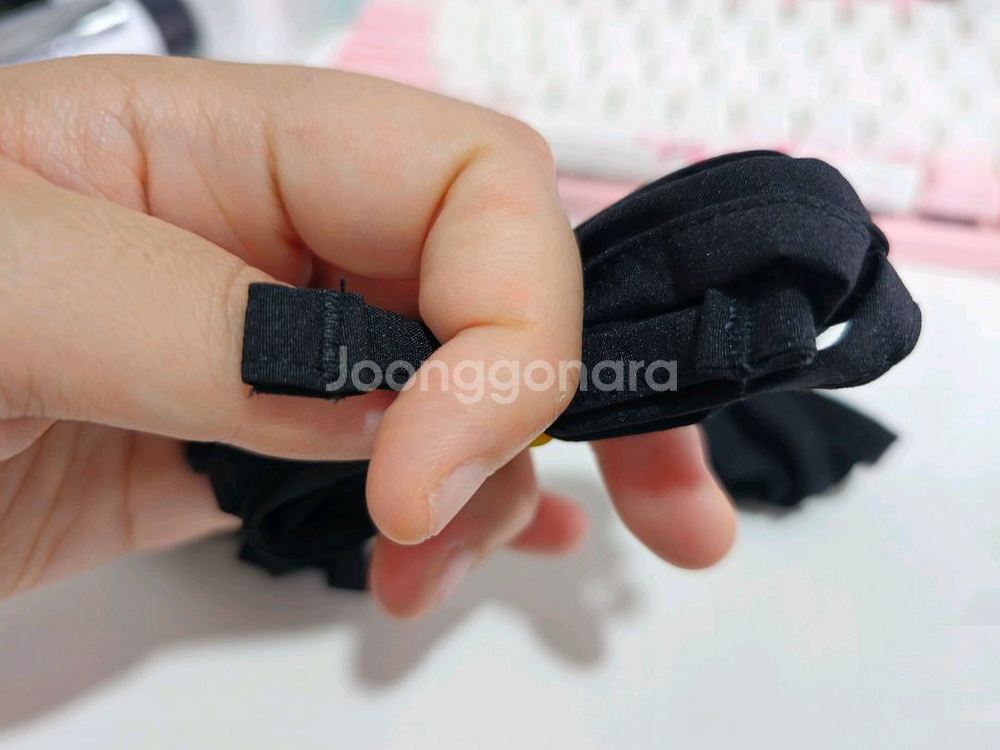 짱짱한 고무줄바지 스판 고무줄 블랙 거의 새상품--2