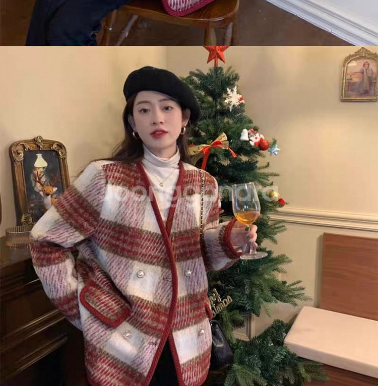 체크트위드가디건코트--2