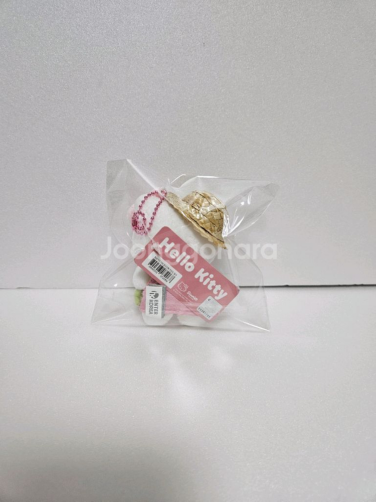 헬로키티 핑크 가든 키링 인형--1