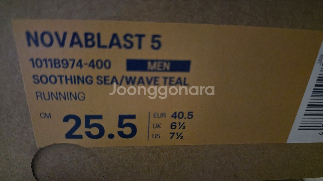아식스 노바블라스트5 255 수딩 씨 웨이브 틸 새거--1