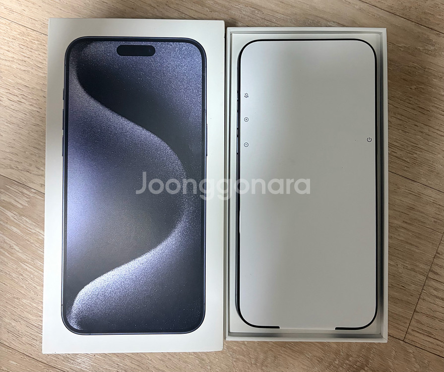 아이폰15 프로맥스 블루티타늄 256gb 리퍼 미사용--0