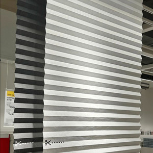 이케아 (미사용) 주름식 암막 다크그레이.