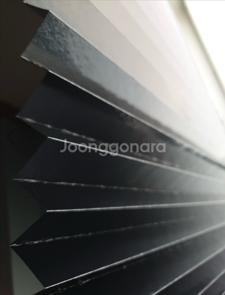 이케아 (미사용) 주름식 암막 다크그레이.--1