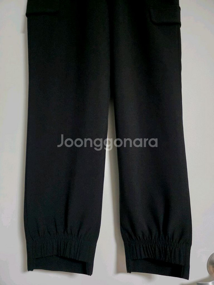 여성그라피 블랙 카고 조거 팬츠 66--1