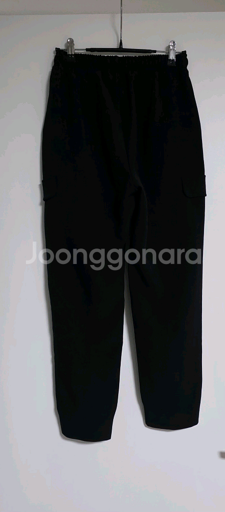 여성그라피 블랙 카고 조거 팬츠 66--3