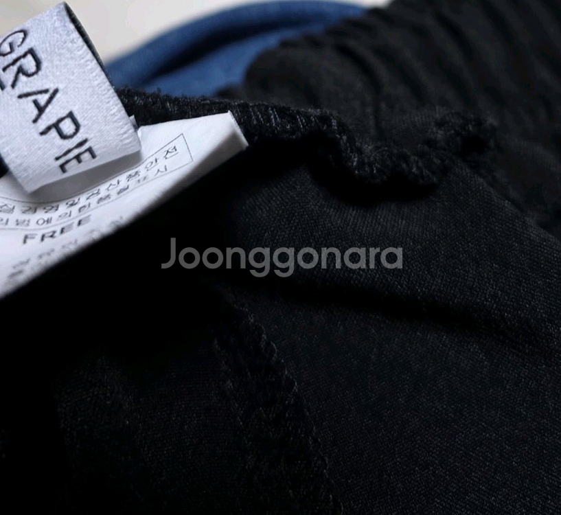 여성그라피 블랙 카고 조거 팬츠 66--5