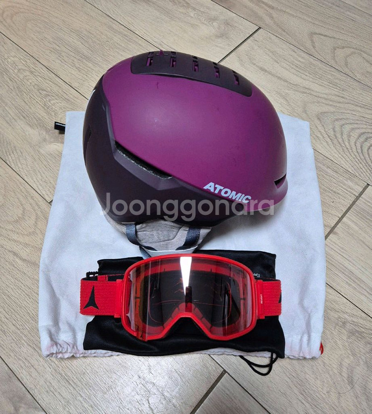 (L) 아토믹 헬멧, 고글 세트로 판매합니다--0