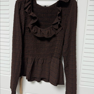 가니 프릴 블라우스 새상품