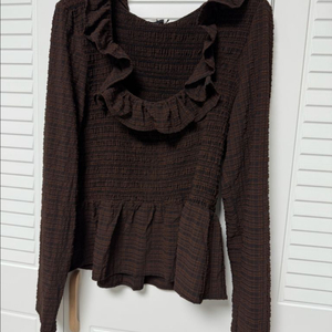 가니 프릴 블라우스 새상품