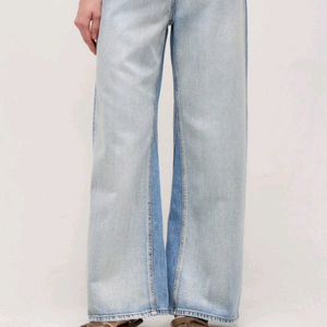 확내림>올해상품))타임 인서트 패널 워시드 와이드 데님