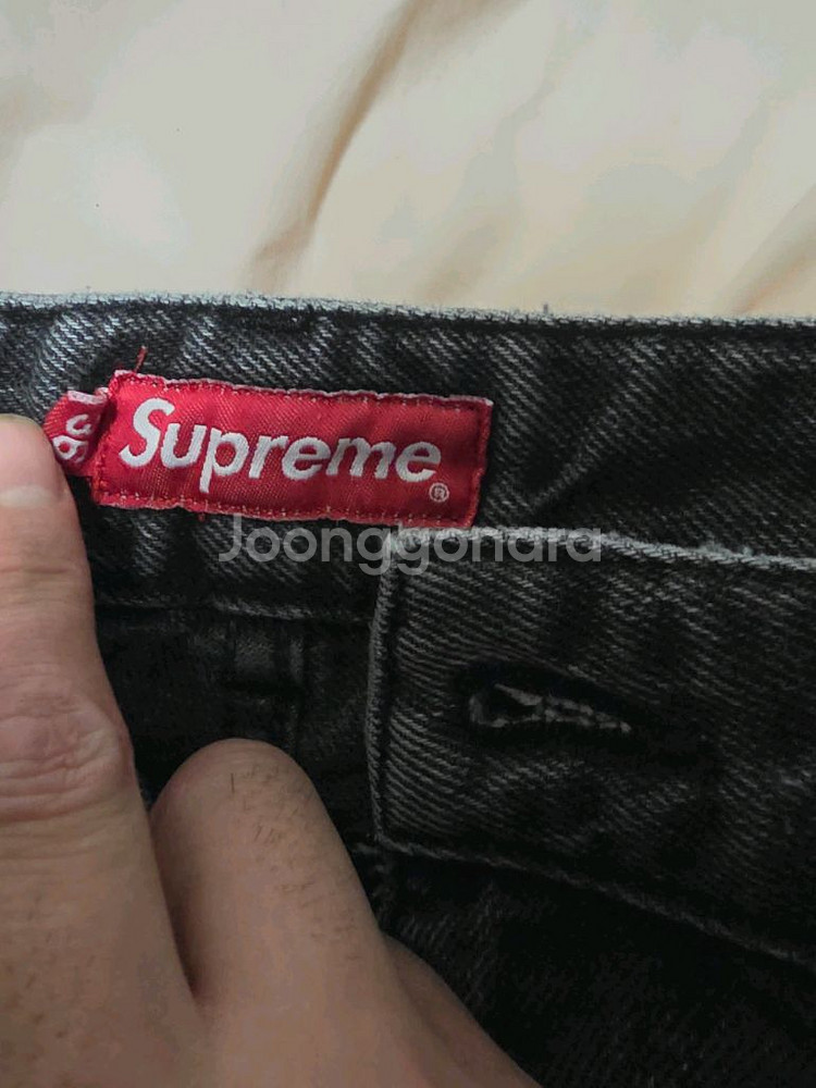 슈프림 투톤 패널드 데님팬츠 36--3