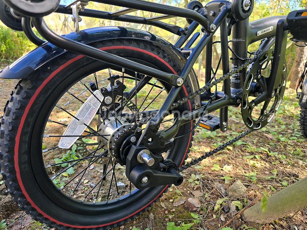 그루 E4T 유사브롬톤 트라이폴드 전기자전거--4