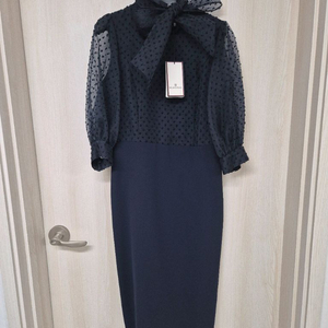 모조에스핀 리본 도트원피스