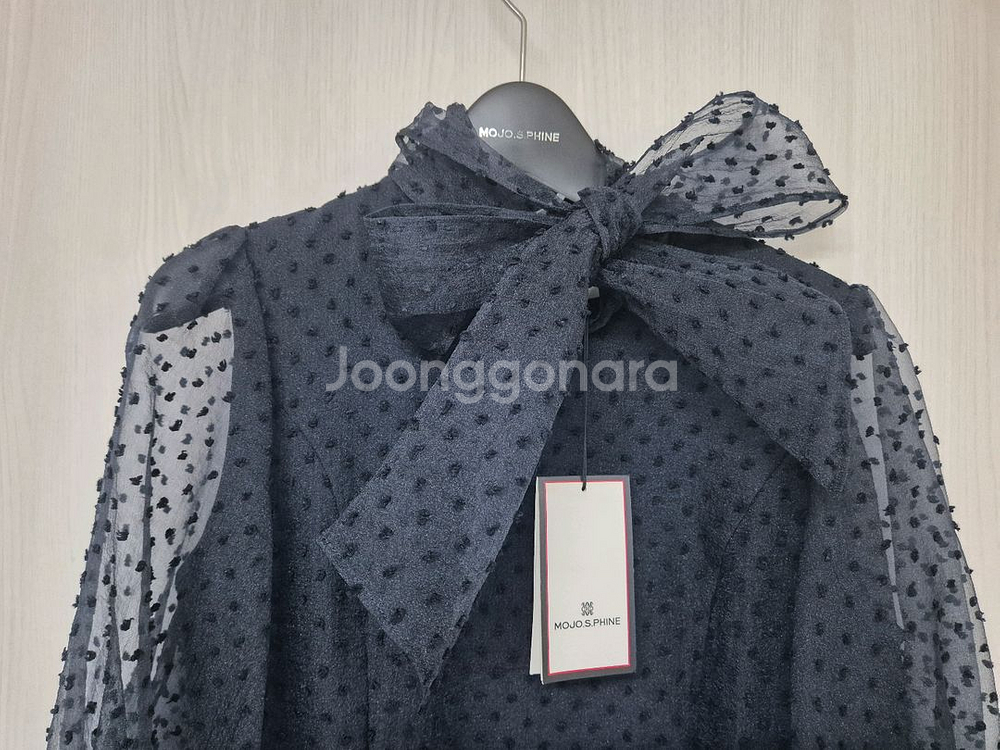 모조에스핀 리본 도트원피스--2