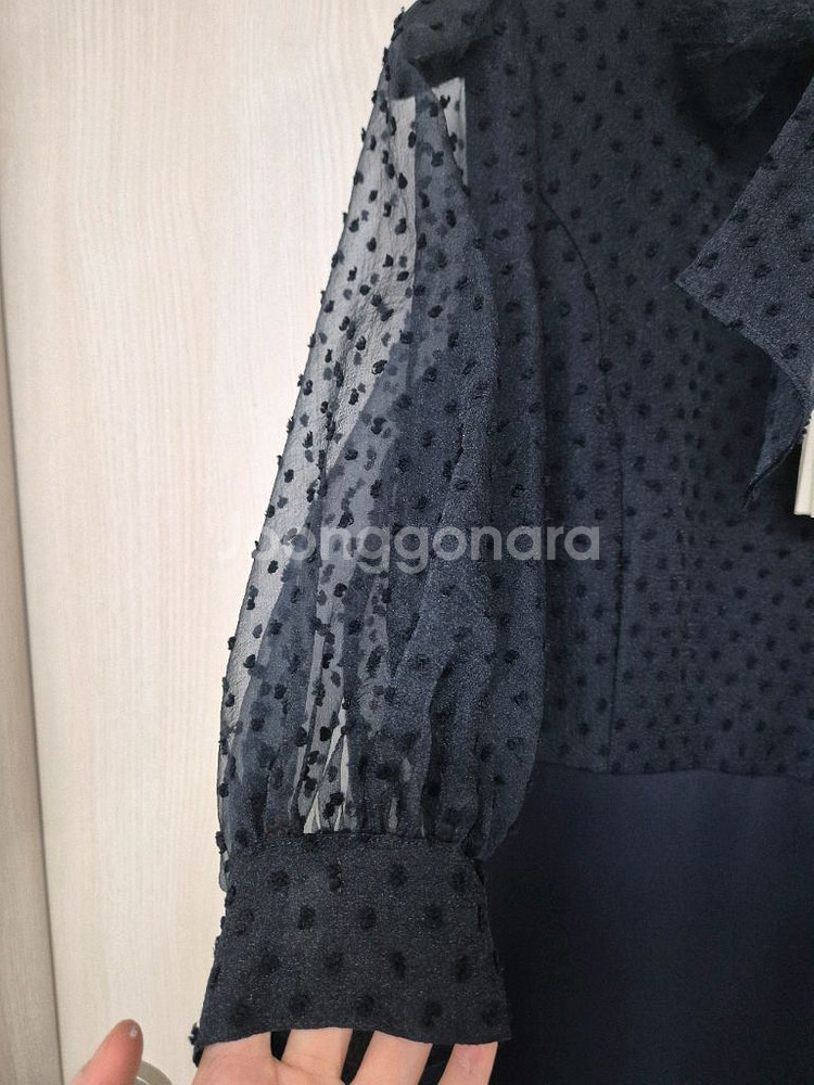 모조에스핀 리본 도트원피스--1