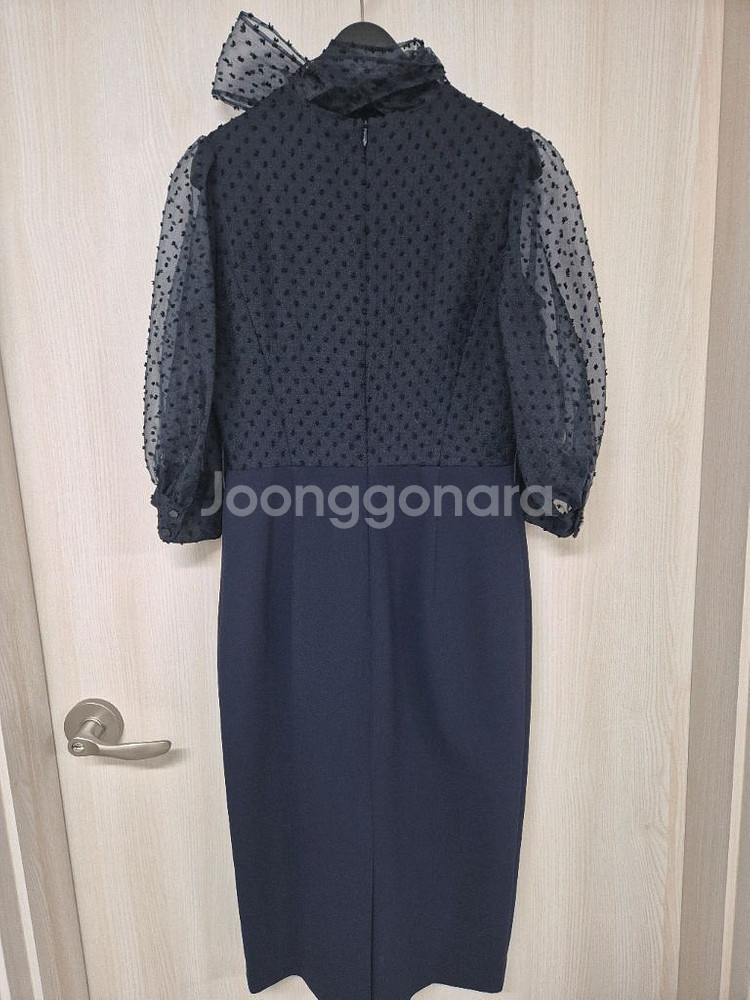 모조에스핀 리본 도트원피스--3