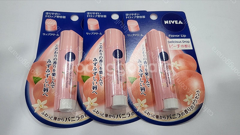 일본 니베아 복숭아 립밤 복숭아바닐라--0