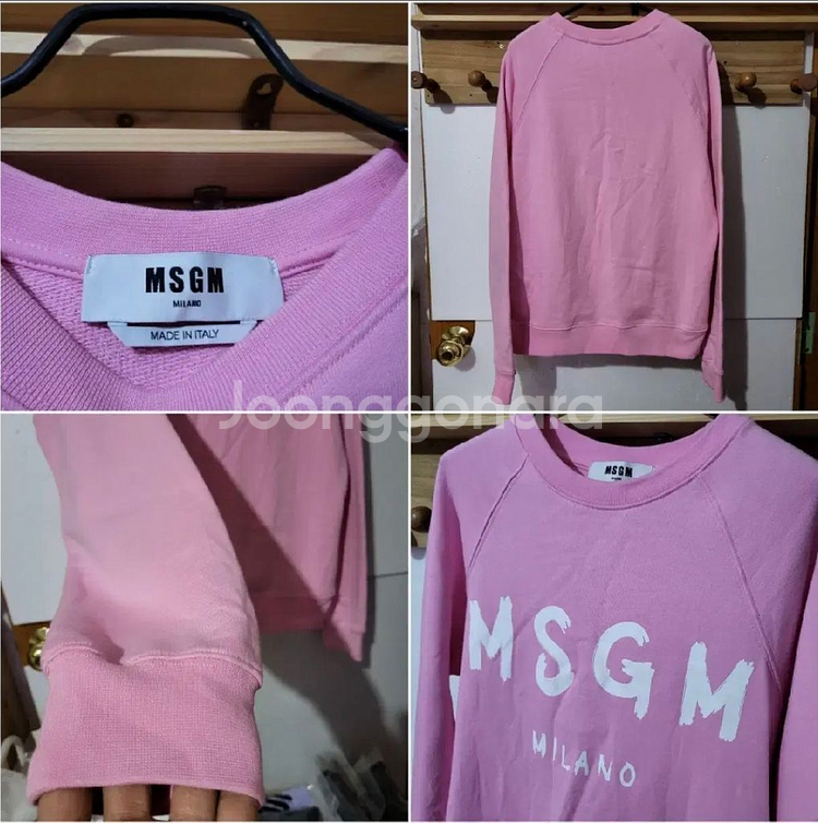 312 ) 정품 MSGM 맨투맨 m 딸기 긴팔 남여공용--4