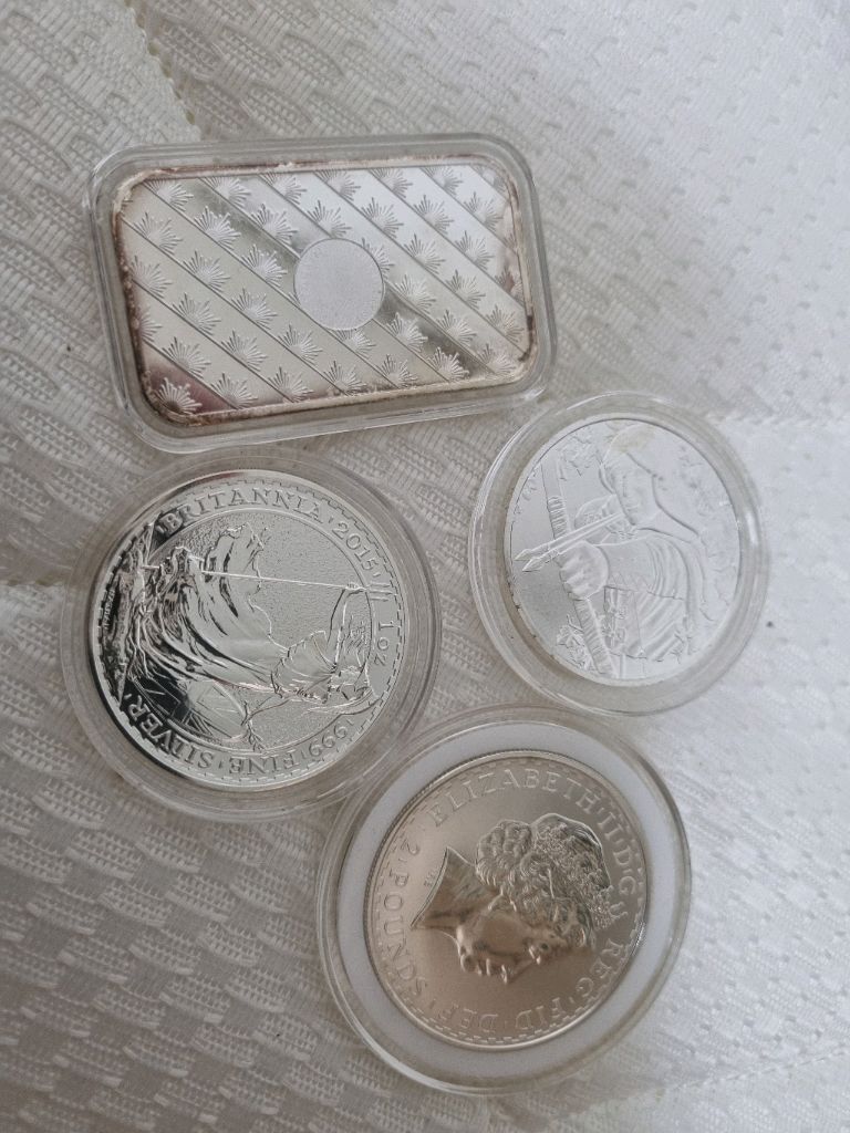 실버 코인 u0026 실버바 1oz 4개 총 4온즈 일괄로만