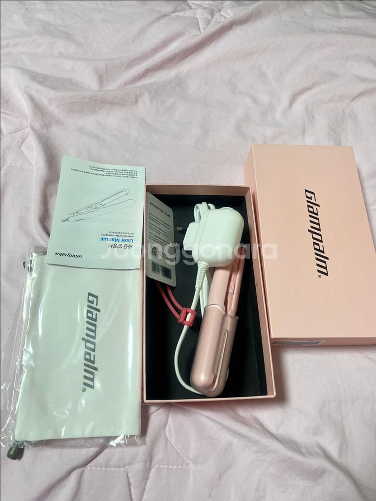 글램팜 미니 고데기GP103베이비핑크--0